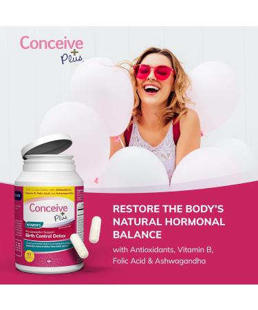 CONCEIVE PLUS Birth Control Detox Supplement - Prenatal Vitamins for Women | Hormone Balance & Ovarian Health | Essential for Conception | 60 Capsules - Buy Online on GoSupps.com