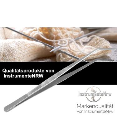 Curved Tweezers 45 cm | Stainless Steel with Internal Teeth - Precision Tools for eCommerce - Buy Online on GoSupps.com