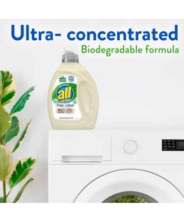 All Laundry Detergent Liquid Free Clear Eco - Plant-Based Clean Ultra-Concentrated for 100 Loads | Shop Internationally - Buy Online on GoSupps.com
