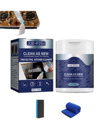 Mof Chef Cleaner Powder Mof Chef Protective Cleaning Powder Mof Chef Powder Heavy Oil Pollution Cleaning Powder All Purpose Cleaner Powder for Hood Pots Grill Sink 100g (1PC)