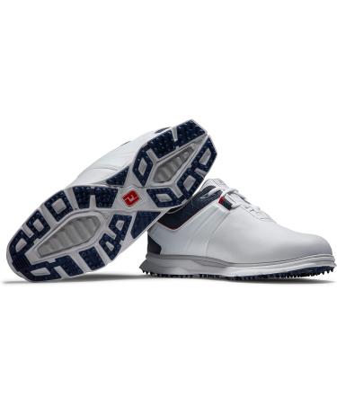 FootJoy Men's Pro/SL Golf Shoes 9.5 - White/Navy/Red | Premium Performance and Style - Buy Online on GoSupps.com