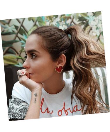 Adorainbow 1 Pair Heart Studs Ladies Miss Earring - Buy Online on GoSupps.com