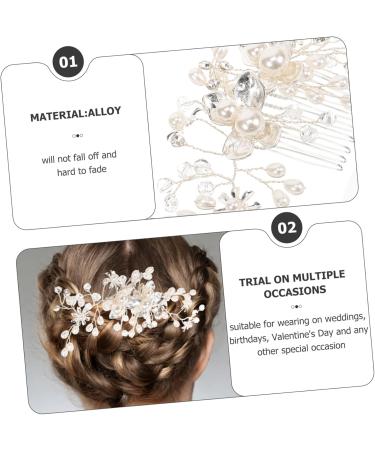 FRCOLOR Bridal Comb Bridal Accessories Wedding Headpiece for Bride Accessories Prom Hair Accessories Hair Combs for Wedding Hair Accessories for Prom Tiara Bride Hair Comb Alloy - Buy Online on GoSupps.com