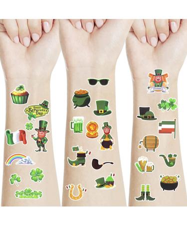 St Patricks Day Tattoos  200 Pcs Shamrocks Temporary Tattoo  St. patrick's Day Temporary Tattoos Shamrocks  St Patricks Day Decorations Party Favors