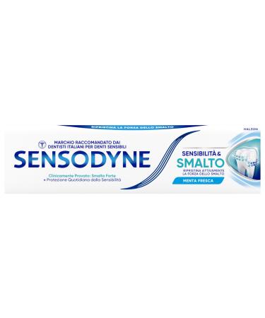 Sensodyne Sensodyne Sensitivity Toothpaste & Varnish for sensitive teeth daily dental hygiene mint flavor 4 x 75 ml pack