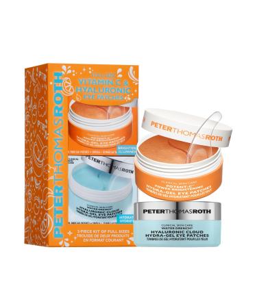 Peter Thomas Roth | Full-Size Vitamin C & Hyaluronic Eye Patches 2-Piece Kit 1 Count (Pack of 2) Clear