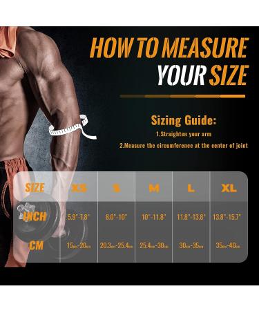 Copper Elbow Sleeve for Tendonitis, Tennis Elbow, Arthritis - Elbow Compression Brace for Pain Relief - Medium Gold&Black | Men & Women - Buy Online on GoSupps.com