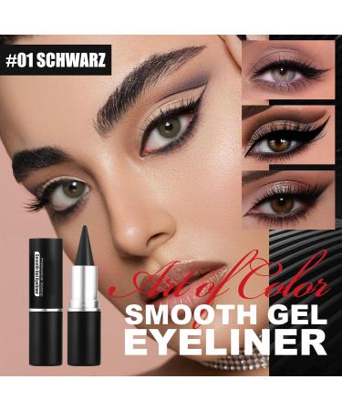  Thalixiry Waterproof Eyeliner - Matte Black Kohl Pencil - Quick-drying and smudge-proof - For a perfect line - Long-lasting pigmented everyday eye makeup - Buy Online on GoSupps.com