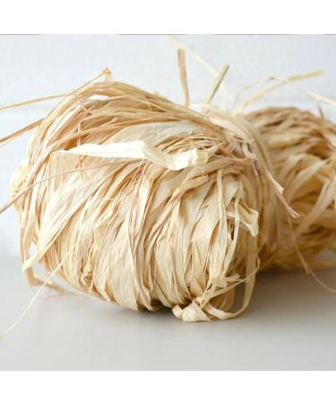 320g Natural Raffia Paper Ribbon - Ideal for Florist Bouquets, Weaving, and Decoration - Halloween & Christmas Raffia Gift Wrap - 4x 80g Raffia Grass - Buy Online on GoSupps.com