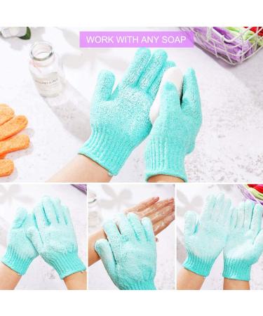 24 Pcs Exfoliating Shower Gloves - Double-Sided Bath Scrubber in 12 Colors for Deep Skin Cleanse & Spa Massage - Buy Online on GoSupps.com