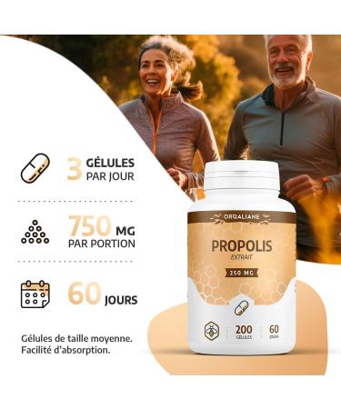 Propolis 250 mg - 200 capsules - Buy Online on GoSupps.com