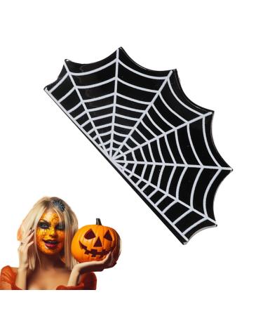 Halloween Claw Clips Halloween Hair Clips for Women Halloween Hair Clips for Thick Hair Large Claw Clips for Girls Non-Slip Acrylic Halloween Clips for Cosplay Photo Prop Pochy Black and White Spider Web