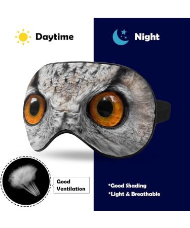 LynaRei Vintage Owl Eyes Sleep Mask - Adjustable Super-Smooth Soft Eye Cover for Travel and Nap | Halloween Owls Bird Blindfold for Men and Women - Buy Online on GoSupps.com