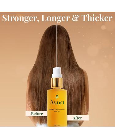 Amla Hair Oil by Asna - 100% Cold-Pressed Organic Hair Growth Treatment for All Hair Types | Stimulates Natural Growth, Nourishes Scalp, Ayurvedic Blend of Vitamin C and Antioxidants - Buy Online on GoSupps.com