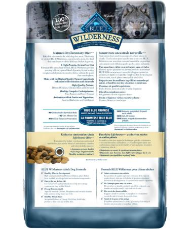 Blue Buffalo Wilderness High Protein Grain Free Natural Adult Dry Dog Food Chicken 10.8kg bag Brown Chicken & Brown Rice High Protein Grain Free - Buy Online on GoSupps.com
