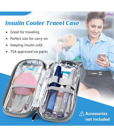 Youshares Insulin Cooling Bag with 2 Cooling Packs - Essential Diabetes Accessories for Safe Travel | Diabetic PEN Cool Box (Green) - Buy Online on GoSupps.com