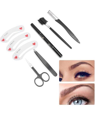 Verdant Touch 8Pcs Eyebrow Razor Set Eyebrow Trimmer Razor Comb Tweezer Pencil Makeup Tools for Women - Buy Online on GoSupps.com