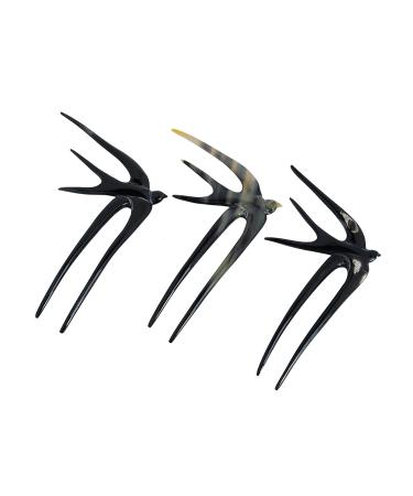 Marycrafts Black Buffalo Horn Bird Swallow Hairpin & Hair Stick - Elegant Hair Accessories - Buy Online on GoSupps.com