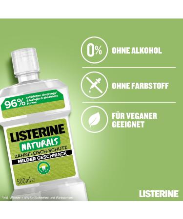 Buy Listerine Naturals Gum Protection 500 ml | Biodegradable Alcohol-Free Antibacterial Mouthwash for Healthy Gums - International Shipping Available - Buy Online on GoSupps.com
