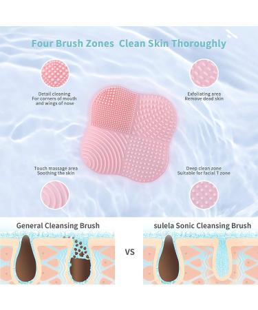 Sulela 3-IN-1 Sonic Facial Cleansing Brush with Soft Heating Massage - Gentle Exfoliation, Massaging, and Deep Cleansing - Buy Online on GoSupps.com