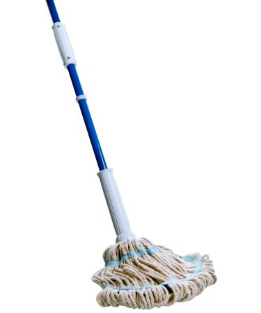 LOLA Wringer Cotton Twist Mop, Includes Scuff Remover Scrub Tip, Absorbent Soft Cotton Yarn, Swivel Cap Tip for Easy Storage, 48" Handle, for Hard Floor Surfaces