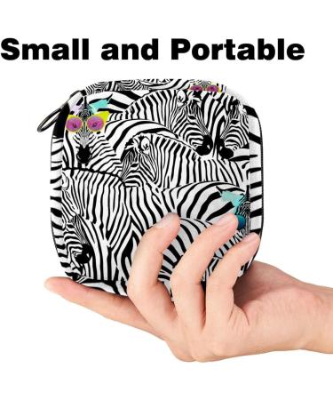Portable Women's Binding-Storage Bags for Menstrual Cups & Pads | Zebra Print | Ideal for Teens & First Period Essentials - Buy Online on GoSupps.com