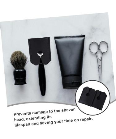 PopetPop Leather Razor Travel Case - Protective Cover & Storage Bag for Manual Shaving Head - Buy Online on GoSupps.com