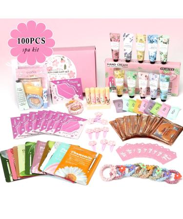 100 PCS Spa Skincare Set for Women Spa Party Favors Supplies Include Face Masks Eye Mask Lip Balm Hand Cream Lip Mask Bulk Gifts Valentines Day Gifts For Her Skincare - Buy Online on GoSupps.com