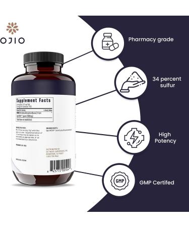 Ojio Pure MSM OptiMSM Powder - Kosher, Vegan, Gluten-Free, Non-GMO - 16oz (1lb) Pack - Buy Online on GoSupps.com