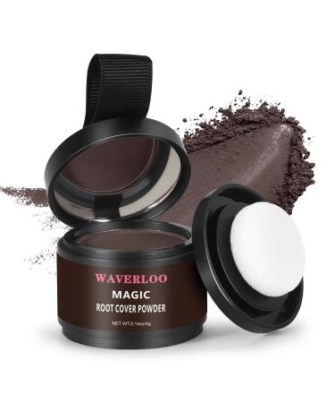 Waverloo Magic Root Cover Up Hairline Powder Instantly Conceals High Forehead and Hair Loss Hair Color Repair Powder Sweat and Waterproof Root Touch Up Hair Powder for Women & Men (Dark Brown 4g) Dark Brown 1 Ounce (Pack of 1)