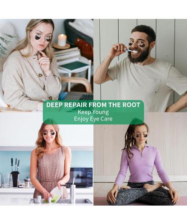 Lustwieta Under Eye Gel Patches - 30 Pairs Green Tea eye patches for adults Collagen Eye Patches forfor Reduce Dark Circles Puffy Eyes Under Eye Bags Removal and Anti Wrinkle Hydrating Skincare black - Buy Online on GoSupps.com