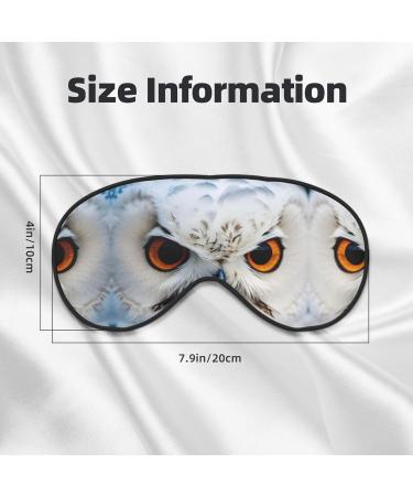 SSIMOO Snowy Owl Eyes Print Eye Mask - Ultra-Soft Light-Blocking for Ultimate Comfort & Sleep - International Shipping Available - Buy Online on GoSupps.com