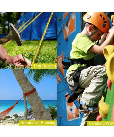 Aoneky 10mm Outdoor Rope - Yellow - 32.0 Feet - Durable and Versatile - Buy Online on GoSupps.com
