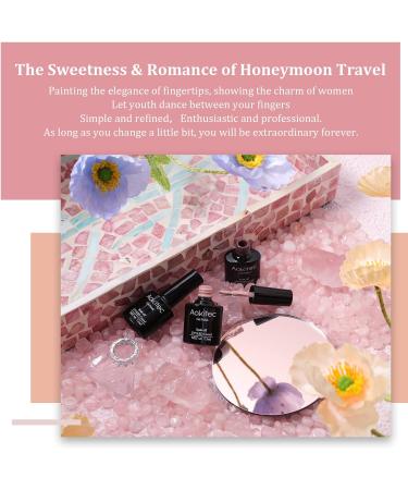 Aokitec Gel Nail Polish Kit 6x7.5ml Gel Polish Set Soak Off Nail Gel Polish Set Gel Nail Manicure Kit French Manicure Kit for Home DIY Gifts for Women Honeymoon Travel - Buy Online on GoSupps.com