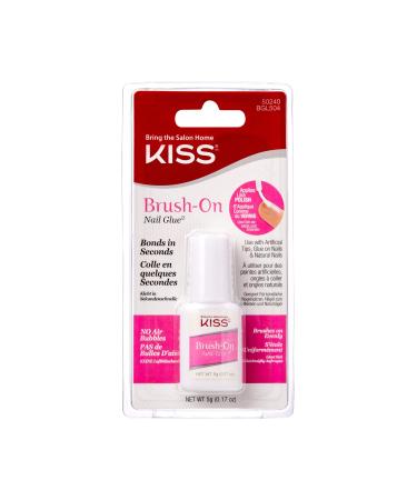 Kiss Brush-On Nail Glue 0.17oz (1 Pack) Clear 0.17 Ounce (Pack of 1)