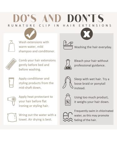 Runature Clip-In Real Hair Extensions | Blonde Straight 40cm | 3pcs 50g #60 | Smooth & Natural Look - Buy Online on GoSupps.com