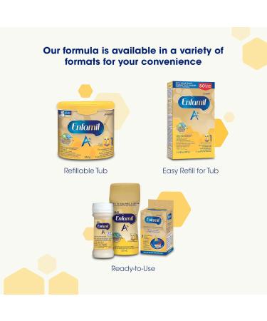 Enfamil A+ Baby Formula Ready to Feed Bottles DHA (a type of Omega-3 fat) to help support brain development Age 0-12 months 237ml x 6 count 1.42 l (Pack of 1) - Buy Online on GoSupps.com