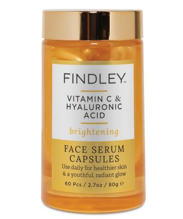 Findley Brightening Face Serum with Vitamin C & Hyaluronic Acid | Hydrating & Radiance Boosting | Improves Skin s Appearance (60 pcs 2.7oz)