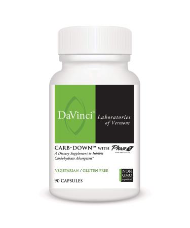 DAVINCI Labs Carb-Down with Phase 2 - Dietary Supplement to Support Healthy Weight Management, Appetite Control and Metabolism - with Chromium, and More - Gluten-Free - 90 Vegetarian Capsules