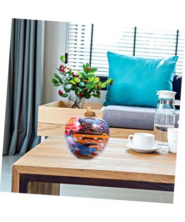 HOMSFOU 1pc Ornaments Glass Collectible Figurines Decoraciones Para Salas De Casa Fake Apples Decor Toys Artificial Tablescape Decor Fruit Shape Adornment Paperweight Resin Office Cupboard - Buy Online on GoSupps.com