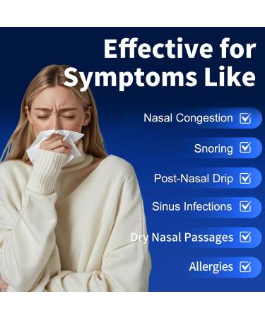 JBKhrodric Neti Pot Sinus Rinse Bottle Nasal Wash Bottle Sinus Rinsing Cleaner Pressure Rinse Nasal Irrigation with Sticker Thermometer for Adult & Kid (300ml with 40 Nasal Wash Salt Packets) - Buy Online on GoSupps.com