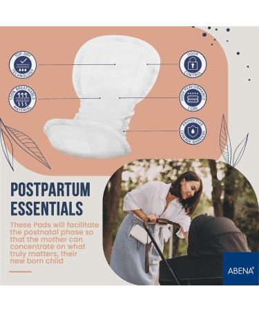 ABENA Premium Maternity Pads - Eco-Friendly Postpartum Essentials for Extra Protection - 15 Pack - Buy Online on GoSupps.com