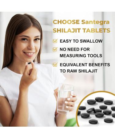 30,000 MG Shilajit Tablets, 100% Shilajit Pure Tablets for Women & Men, Himalayan Organic, Fulvic Acid & 85+ Trace Minerals, Resin Supplement for Energy and Immune System, 120 Counts 60 Count (Pack of 2) - Buy Online on GoSupps.com