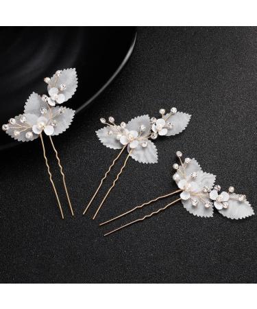 LALAFINA Rhinestone Hair Clip Hair Accessories for Bridal Hair Stick Fork Hairstyling Hair Fork Hair Jewels Wedding Hair Stick Crystal Hair Bride Silk Pearl European and American - Buy Online on GoSupps.com