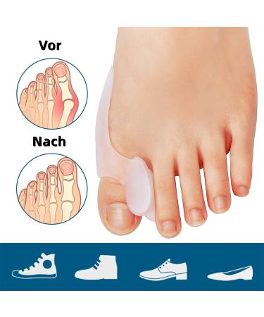 4-Piece Toe Spreader for Hallux Valgus - Silicone Ball Protection & Toe Separator Bandage - Pain Relief for Bunions - Buy Online on GoSupps.com