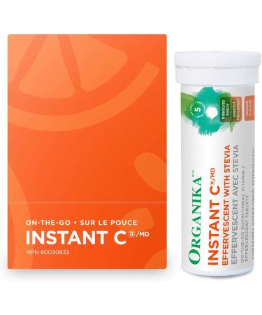 Organika Instant-C Effervescent- Orange- 1000mg Vitamin C Immune Support Tablets 8 Tubes x 10 Tablets Orange 8 count (Pack of 1) - Buy Online on GoSupps.com
