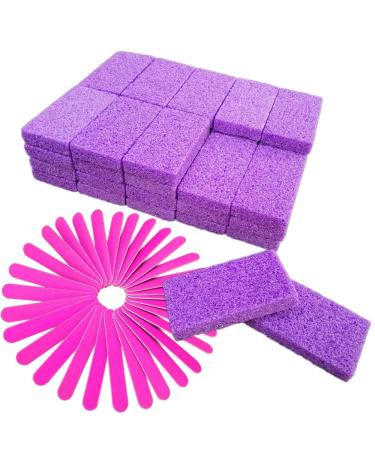 70 PCS Pedicure Exfoliator Kit Set 40 PCS Disposable Pedicure Pumice Stone for Foot Care Sponge Scrubber Callus Purple Coarse Dead Skin Remover 30 PCS Pedicure Nail Files (Pack of 70) Purple 70 Piece Set