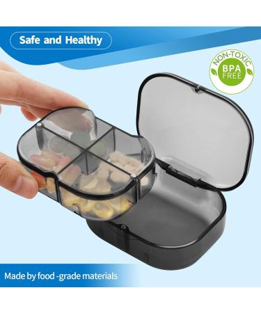 Daily Pill Organizer - Portable 4-Compartment Moisture-Proof Box for Vitamins & Medications | Cute & Functional Storage Solution - Buy Online on GoSupps.com
