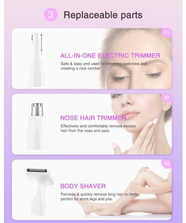 UTOTEBAG 3 in 1 Rechargeable Nose Hair Trimmer for Women - Painless Ear Eyebrow & Body Hair Removal Tool - Buy Online on GoSupps.com
