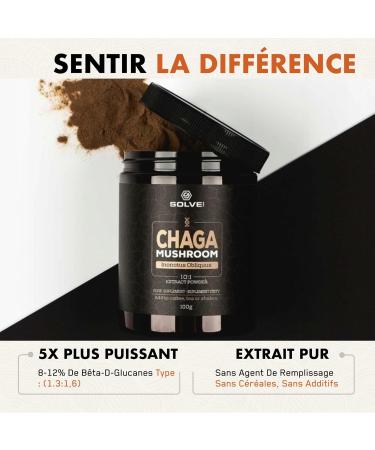 Solve Labs Premium Siberian Chaga Capsules 10% Beta-D-Glucans 10:1 Extract Zero Fillers & Additives 60 Capsules 1 Month Supply - Buy Online on GoSupps.com